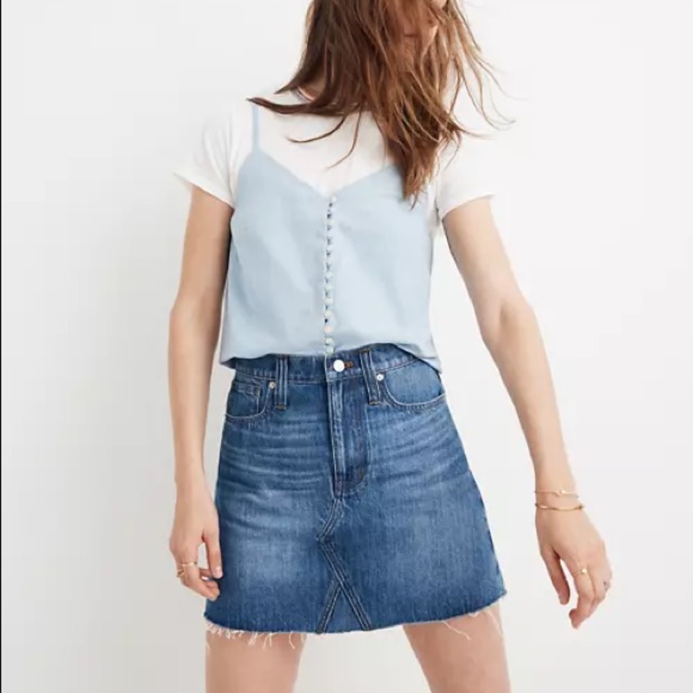 Rigid Denim A-Line Mini Skirt Eco Edition 32